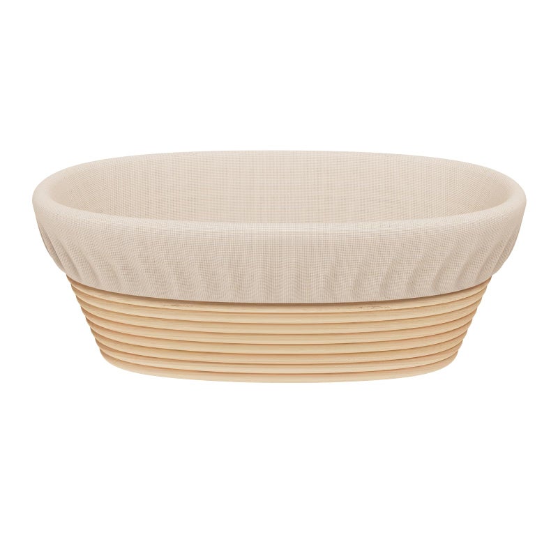 Sondiko Oval Bread Proofing Basket, Handmade Sourdough Bread Baking Supplies, Banneton Bread Proofing Basket Brotform with Proofing Cloth Liner for Sourdough Bread, Baking - Image 1